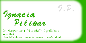 ignacia pilipar business card